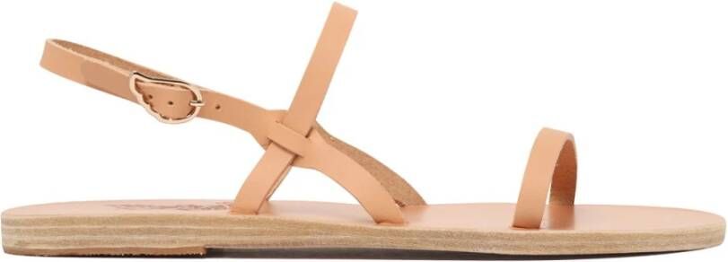 Ancient Greek Sandals Minimalistische Leren Sandalen Beige Dames