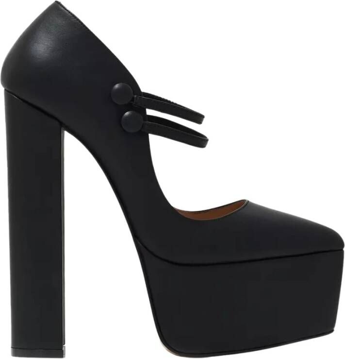 Andrea Wazen Zwarte Platform Double Jeu Schoenen Black Dames