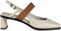 Anest Collective Witte en bruine leren sandalen White Dames - Thumbnail 1