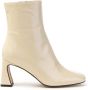 Angel Alarcon Leren enkellaars met hak Beige Dames - Thumbnail 1