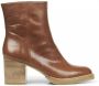 Angulus Block Heel Boots With Zipper Bruin Dames - Thumbnail 1