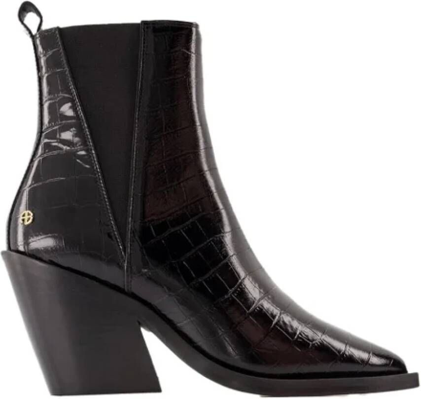 Anine Bing Leather boots Black Dames