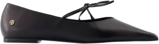 Anine Bing Leather flats Black Dames