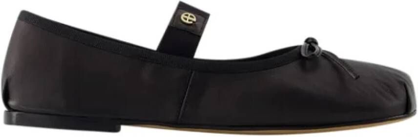 Anine Bing Leather flats Black Dames