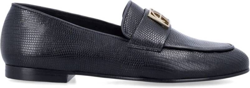 Anine Bing Zwarte Gesloten Leren Loafers Black Dames