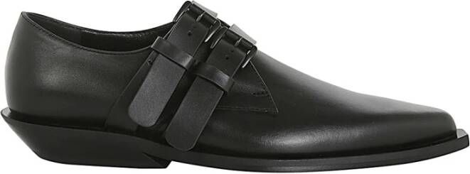 Ann Demeulemeester Zwarte Bowie Double Monk Strap Schoenen Black Dames