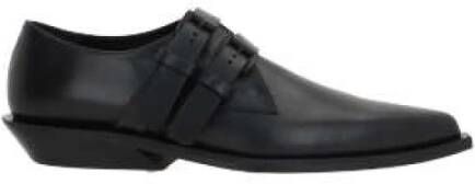 Ann Demeulemeester Zwarte leren monnik schoenen Black Dames