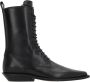 Ann Demeulemeester Zwarte leren veterschoen Black Dames - Thumbnail 1