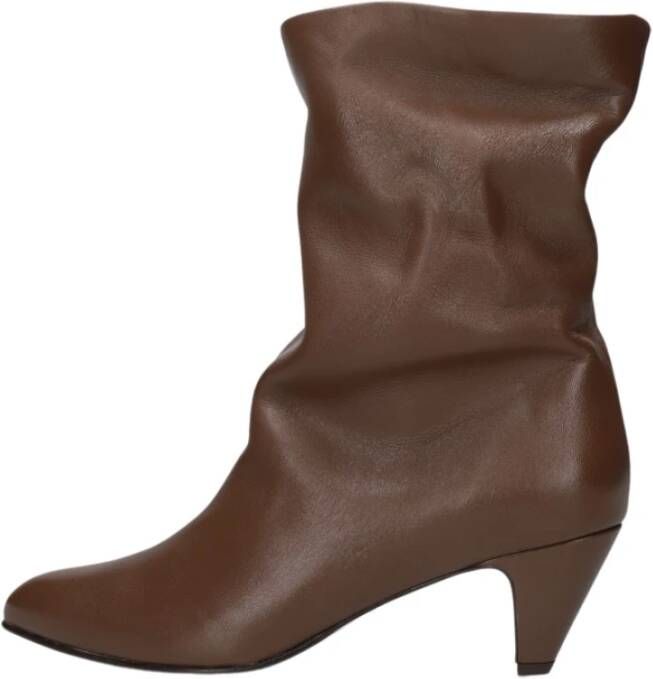 Anonymous Copenhagen Bruin Leren Stiletto Enkellaars Brown Dames