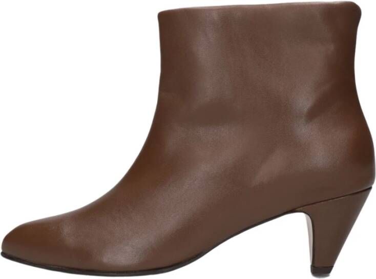 Anonymous Copenhagen Bruin Leren Stiletto Enkellaarsjes Brown Dames