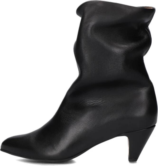 Anonymous Copenhagen Zwarte leren stiletto enkellaars Black Dames