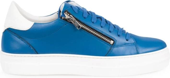 Antony Morato Italiaanse Leren Sneakers Blue Heren