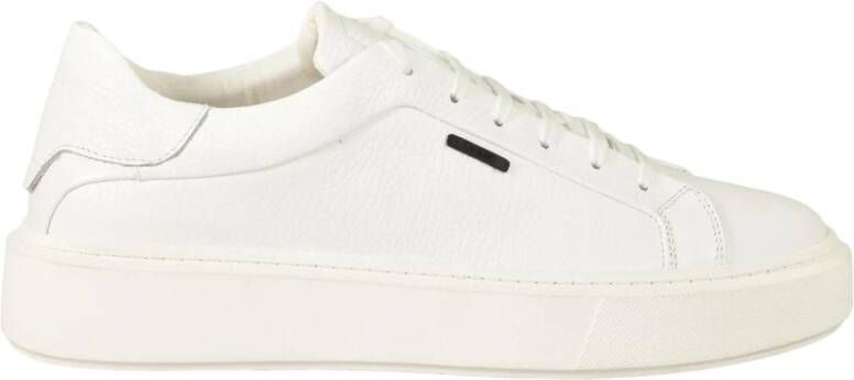 Antony Morato Leren Sneakers met Rubberen Zool White Heren