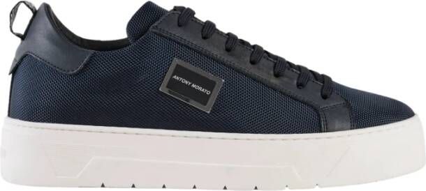 Antony Morato Metallic Bold Nylon Sneakers in Blauw Blue Heren