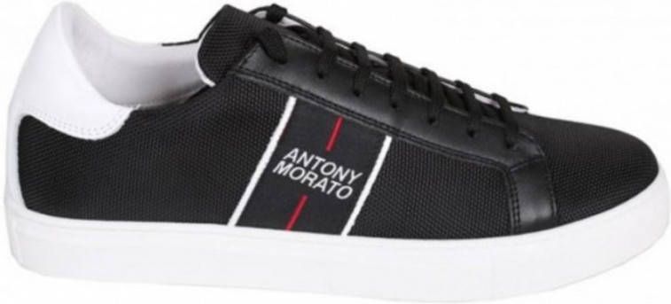 Antony Morato Eco Leren Sneakers Black Heren