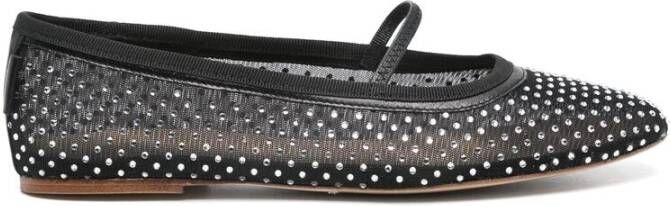 A.p.c. Zwarte Kristal Platte Schoenen met Elastische Band Black Dames