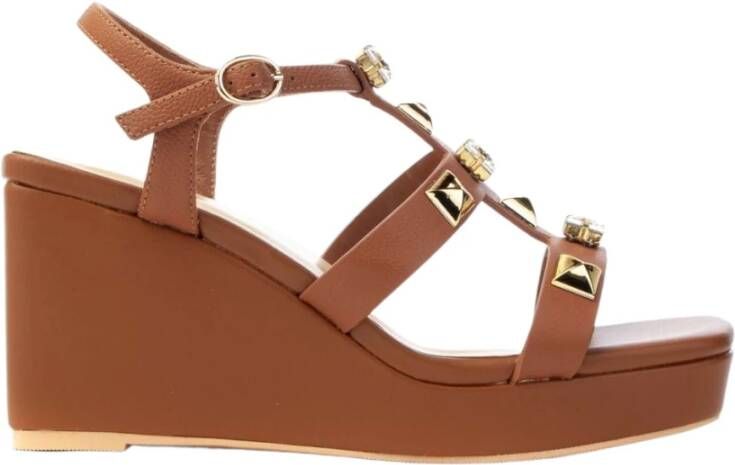 Apepazza Wedge Sandalen Brown Dames