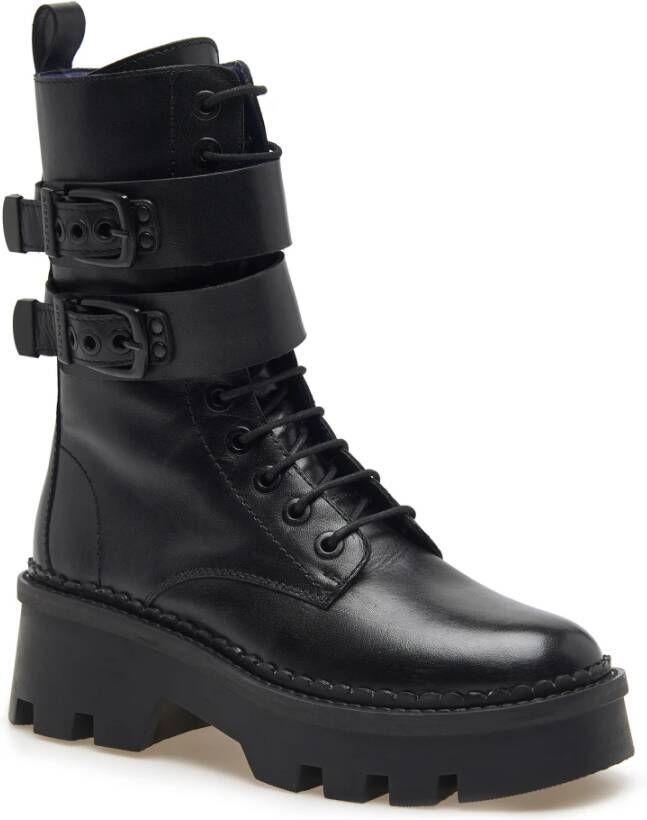 Apepazza Zwarte Veterschoenen voor Vrouwen Black Dames