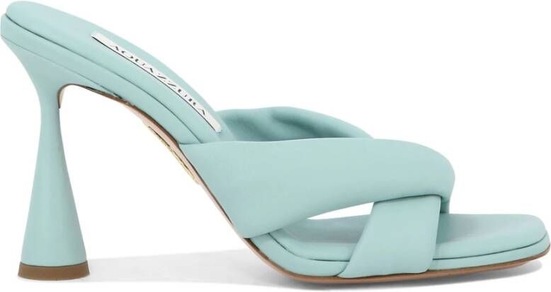 Aquazzura Stijlvolle Mules met Uniek Ontwerp Blue Dames