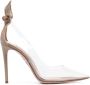 Aquazzura Beige Elegante Halfopen Hoge Hakken Beige Dames - Thumbnail 1