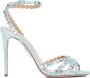 Aquazzura Blauwe Tequila Sandalen met Kristallen Blue Dames - Thumbnail 1