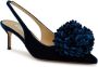 Aquazzura Blauwe Velvet Couturier Pumps Blue Dames - Thumbnail 1