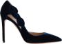 Aquazzura Blauwe Velvet Puntige Neus Stiletto Pomp Blue Dames - Thumbnail 1