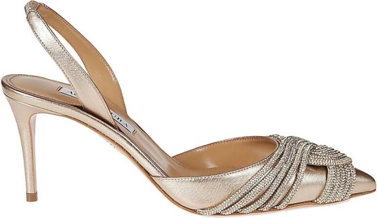 Aquazzura Elegante Slingback Hakken Gray Dames