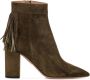 Aquazzura Elegante Suède Mid-Calf Laarzen Green Dames - Thumbnail 1