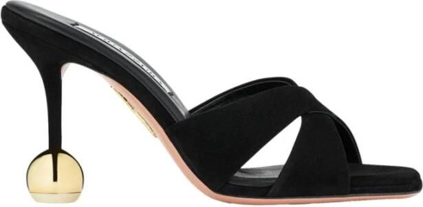 Aquazzura Elegante Zwarte Hakken Mules Black Dames