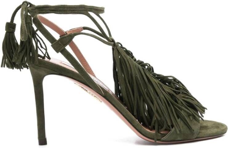 Aquazzura Fern Green Slingback Stiletto Hakken Green Dames