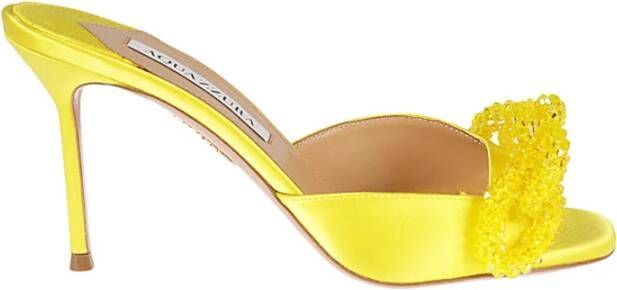 Aquazzura Gele Sandalen Stijlvol Model Yellow Dames