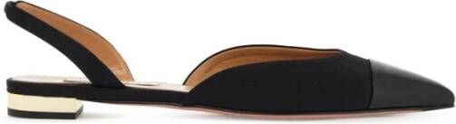 Aquazzura Gouden Hiel Slingback Ballerina's Black Dames