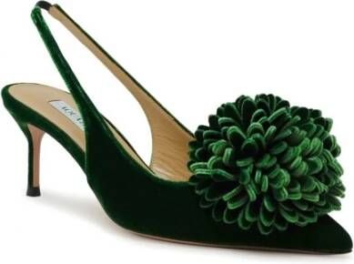 Aquazzura Groene Velvet Pump Schoenen Green Dames