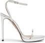 Aquazzura Zilver Metallic Hoge Hak Sandalen Gray Dames - Thumbnail 1