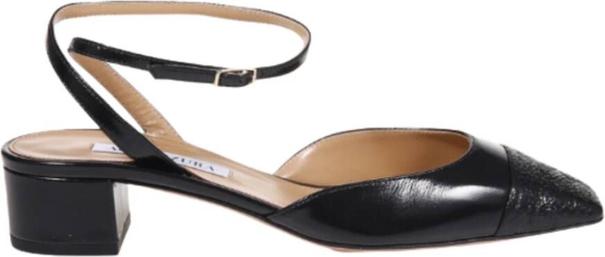 Aquazzura Italiaanse Flirt Bicolor Leren Pumps Black Dames