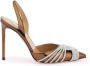 Aquazzura Slingback pumps met spiegelende kristaldetail Brown Dames - Thumbnail 5