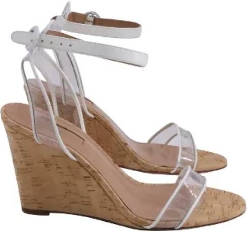 Aquazzura Leather heels White Dames