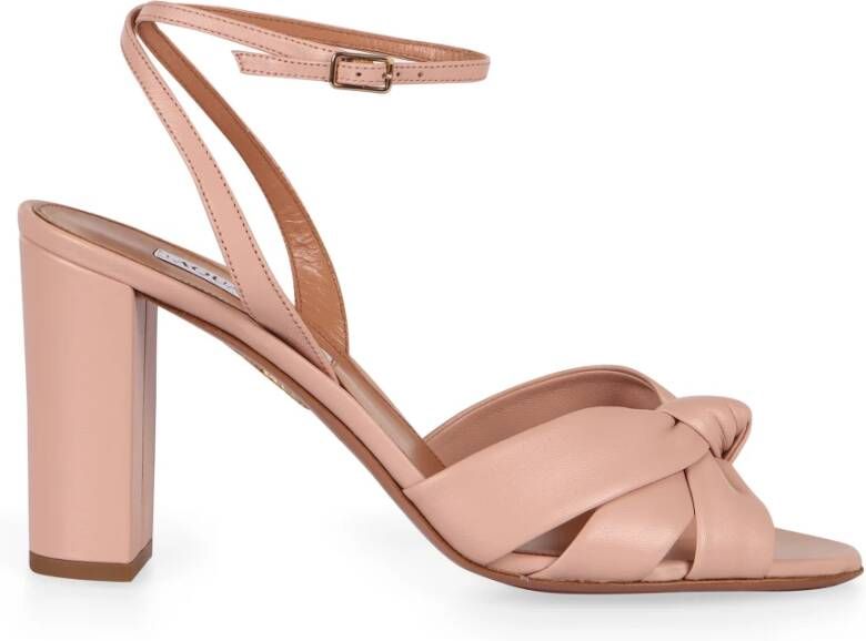 Aquazzura Leren Gesp Sandalen Pink Dames