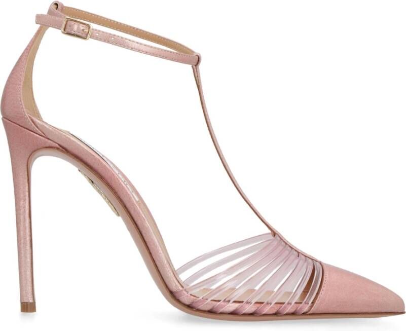 Aquazzura Leren pumps met enkelband Pink Dames