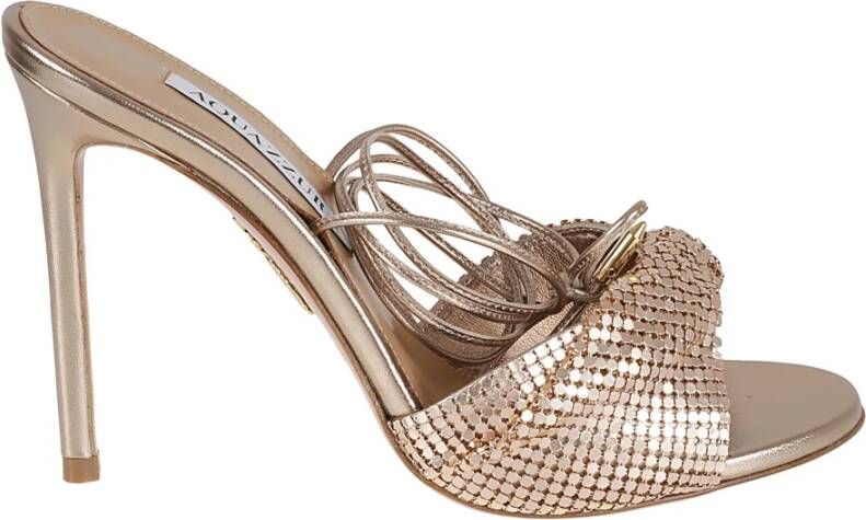 Aquazzura Metal Twist Sandal Beige Dames