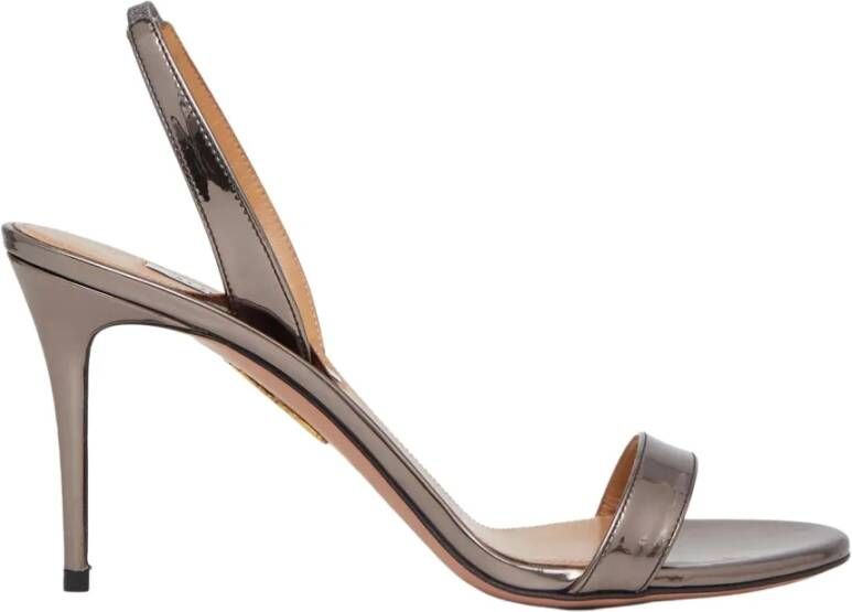 Aquazzura Metallic Stiletto Sandalen So Nude Gray Dames