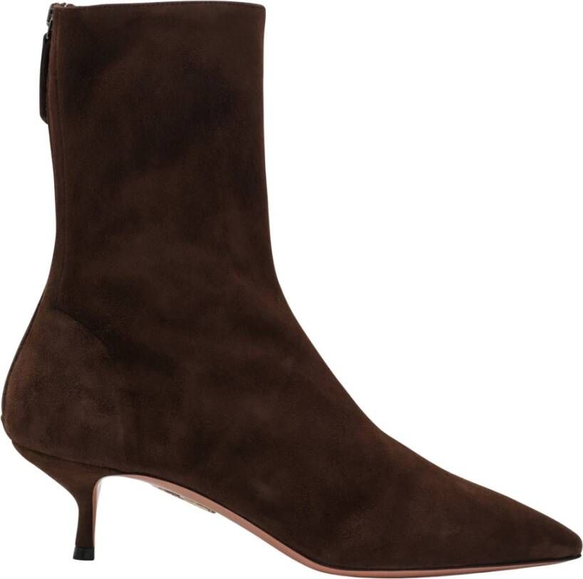 Aquazzura Middelhoge Enkellaars Brown Dames