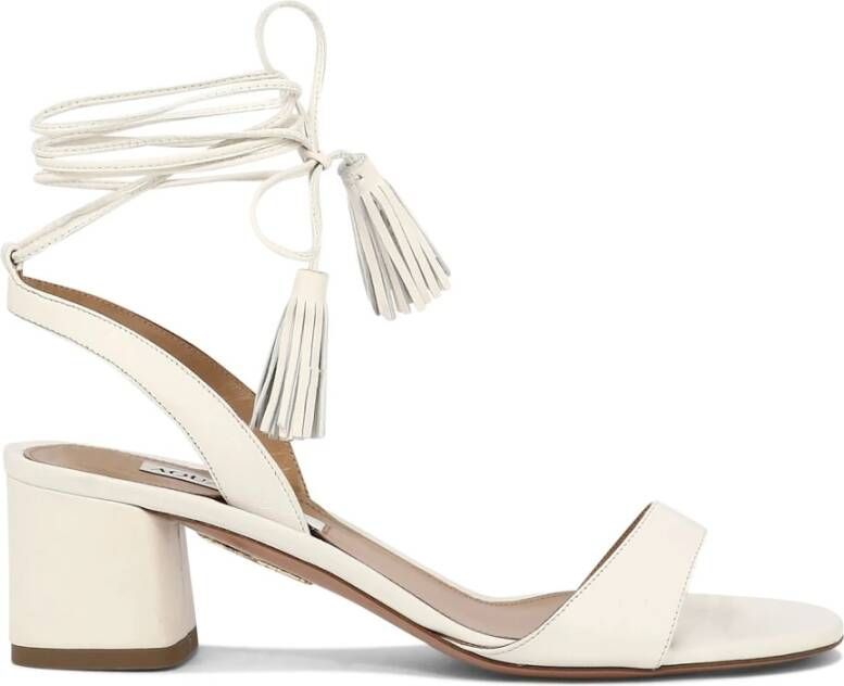 Aquazzura Nappa Leren Alu Sandalen White Dames