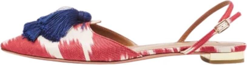 Aquazzura Pre-owned Canvas flats Multicolor Dames