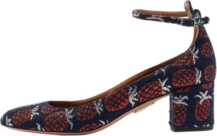 Aquazzura Pre-owned Fabric heels Multicolor Dames