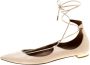 Aquazzura Pre-owned Leather flats Beige Dames - Thumbnail 1