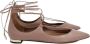 Aquazzura Pre-owned Leather flats Beige Dames - Thumbnail 1