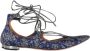 Aquazzura Pre-owned Leather flats Blue Dames - Thumbnail 1