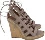 Aquazzura Pre-owned Leather heels Beige Dames - Thumbnail 1